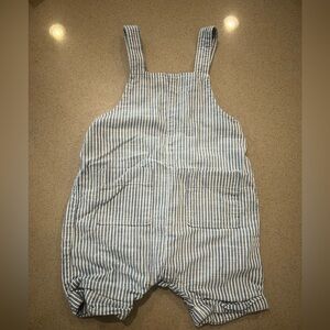 Hanna Andersson overalls blue and white